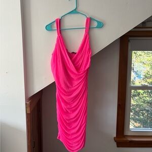 Pink Ruched Dress
